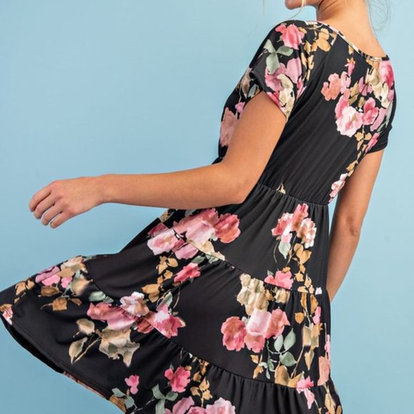 Floral Tiered Dress - Picture 4 of 8